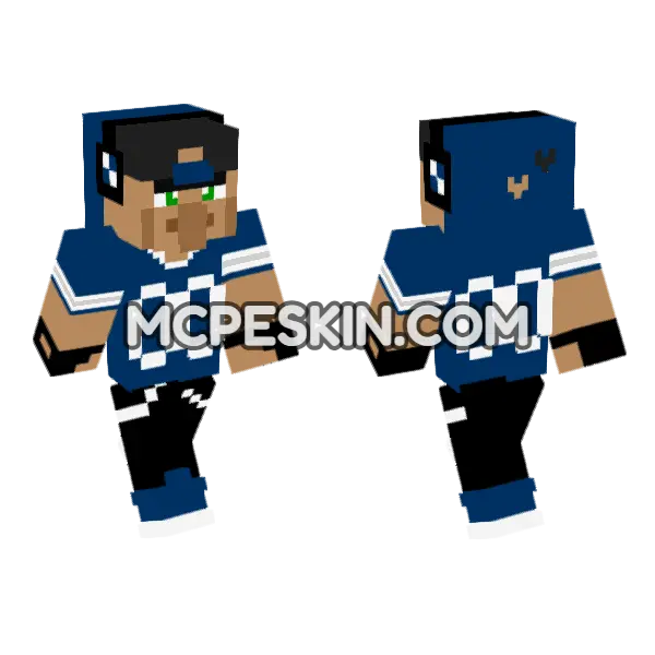 Villager Dallas Cowboys Football Fan Minecraft Bedrock skin, front and back