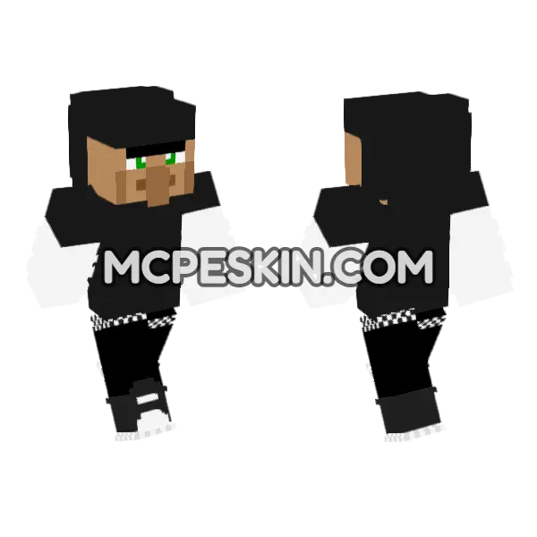 Villager in Black, front and back