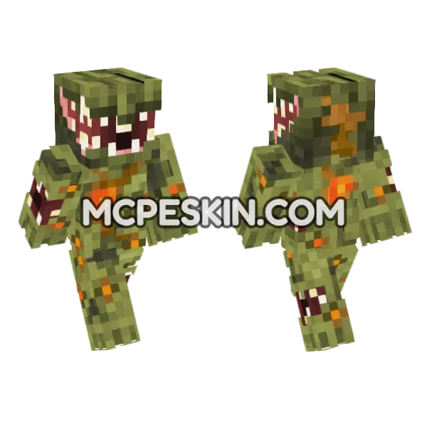 Vineman Minecraft Bedrock skin, front and back