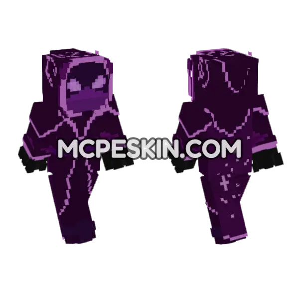 Violet Veil Minecraft Bedrock skin, front and back