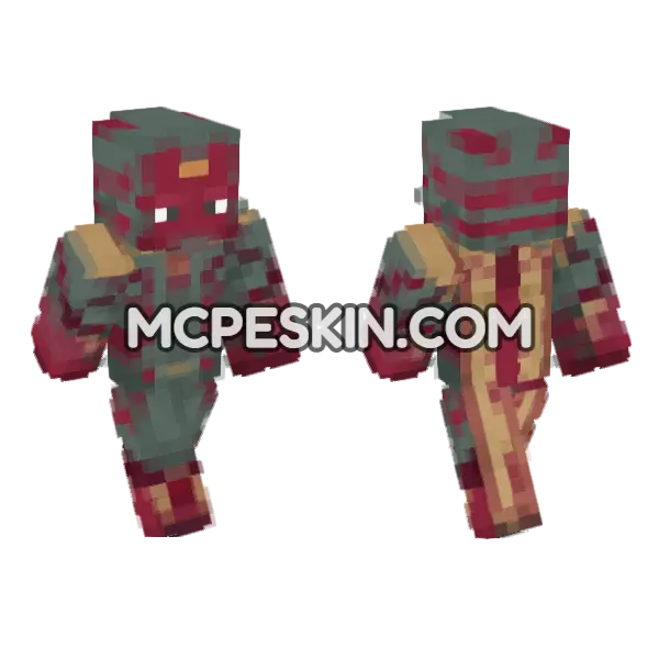 Vision Skin Minecraft Bedrock skin, front and back