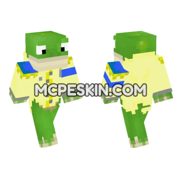 Viva Los Frogs Minecraft Bedrock skin, front and back