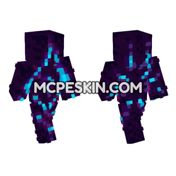 Void Skin Minecraft Bedrock skin, front and back