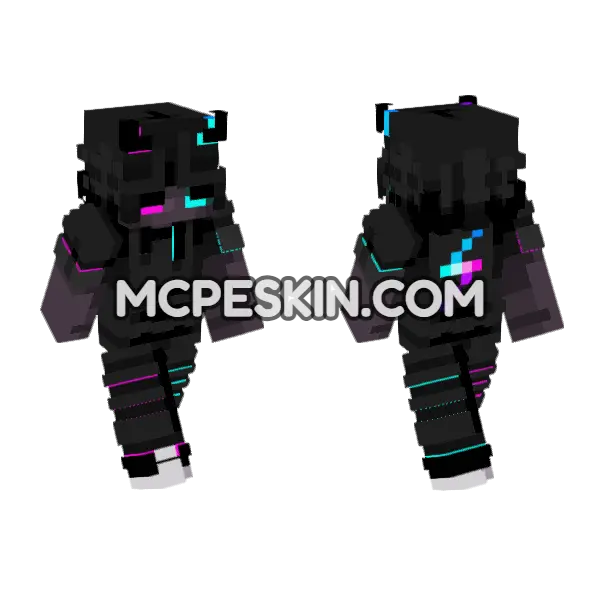 Void Skin Minecraft Bedrock skin, front and back