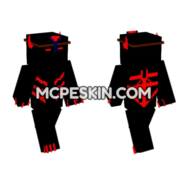 War Wisper Minecraft Bedrock skin, front and back