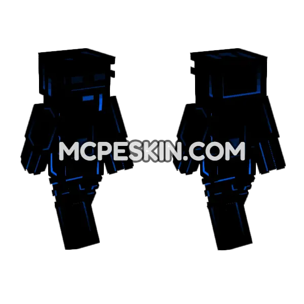 Warden Skin Minecraft Bedrock skin, front and back