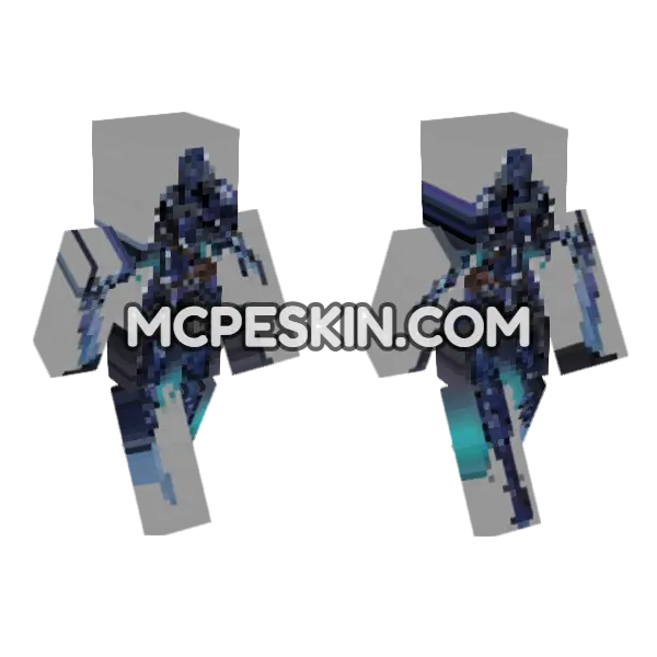 Warrior Of The Void Minecraft Bedrock skin, front and back