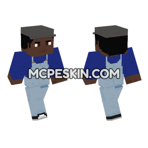 Warriors Maurice The Punks HD Minecraft Bedrock skin, front and back