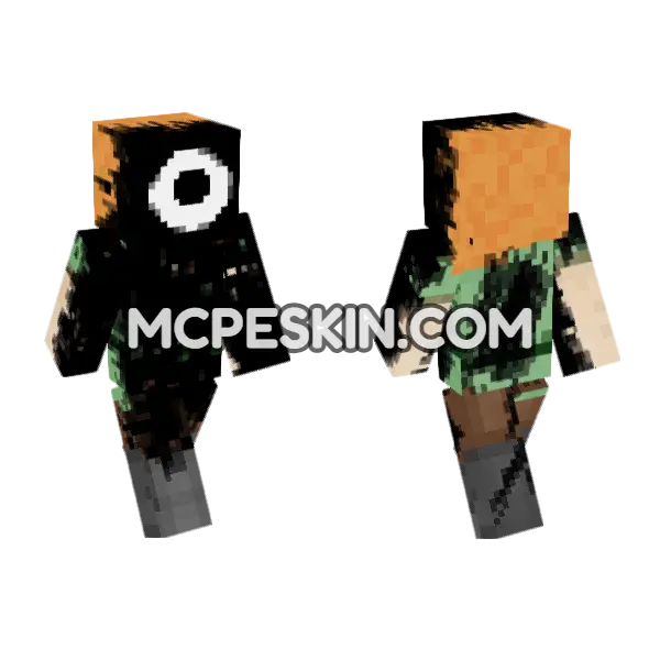 Watcher Creepypasta Minecraft Bedrock skin, front and back