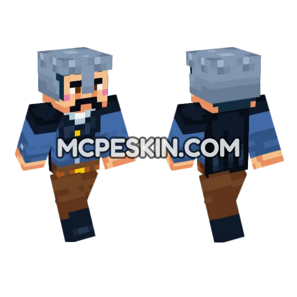 Watchman Skin Minecraft Bedrock skin, front and back