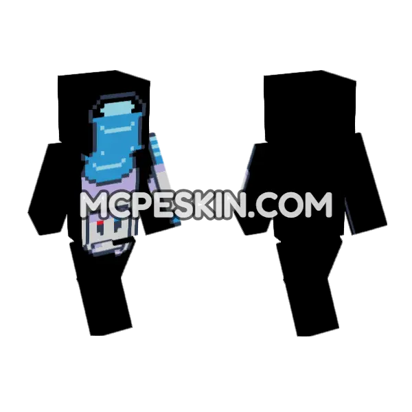 Watercooler Deltarune Minecraft Bedrock skin, front and back