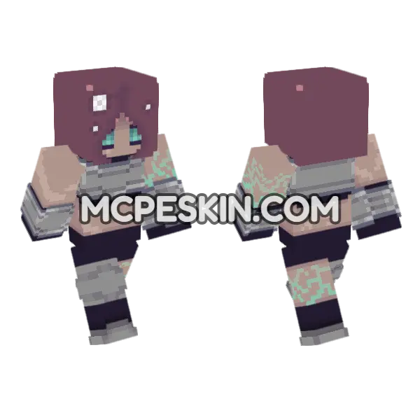 Weapons Octo Minecraft Bedrock skin, front and back