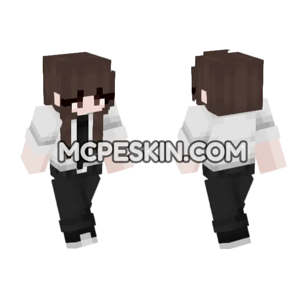 Welling Girl Minecraft Bedrock skin, front and back