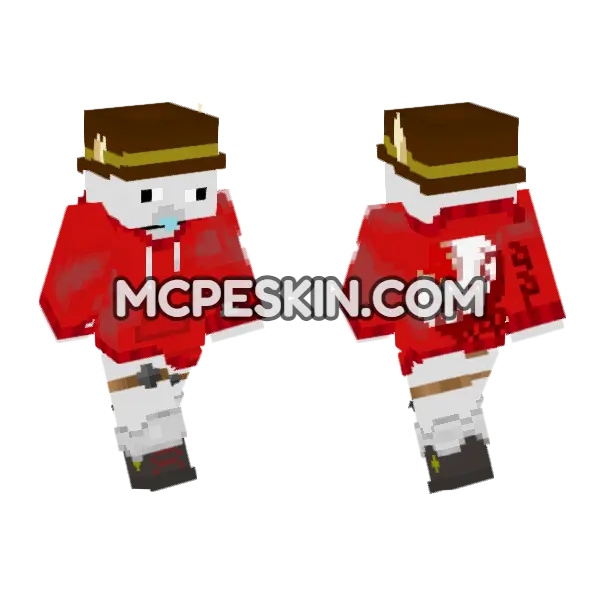 Weosecyt HD Snowman Minecraft Bedrock skin, front and back