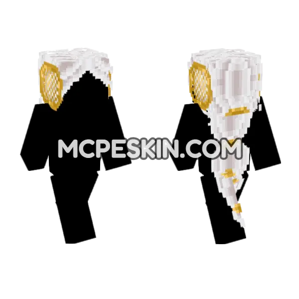 White and Gold Ornate Robes, front and back
