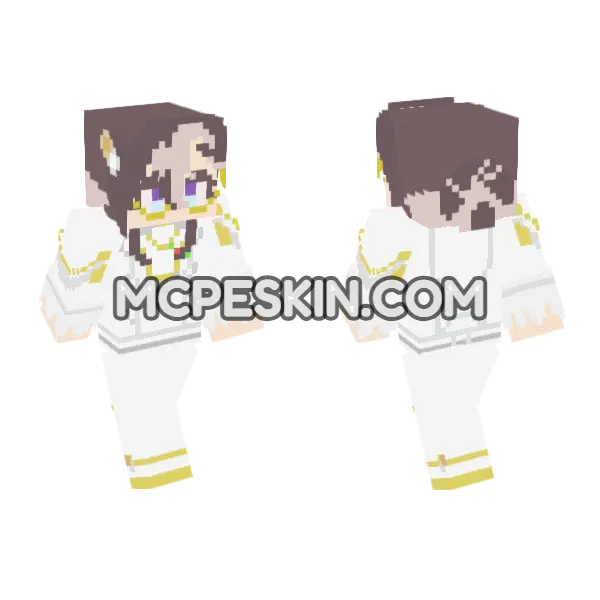 White and Gold School Uniform, front and back