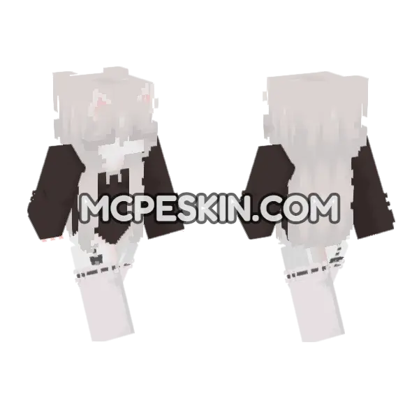 White Cat Girl, front and back