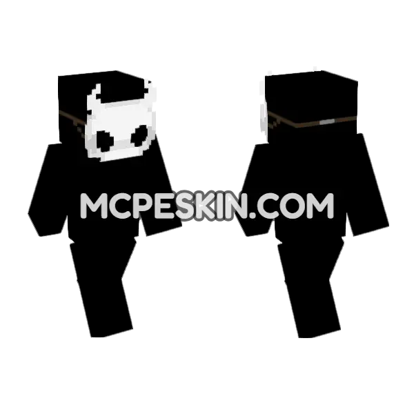 White Demon Mask Minecraft Bedrock skin, front and back