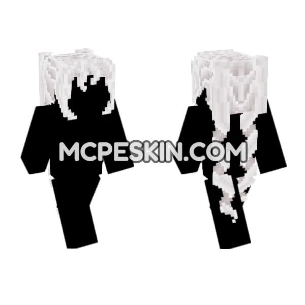 White Floral Dress Minecraft Bedrock skin, front and back