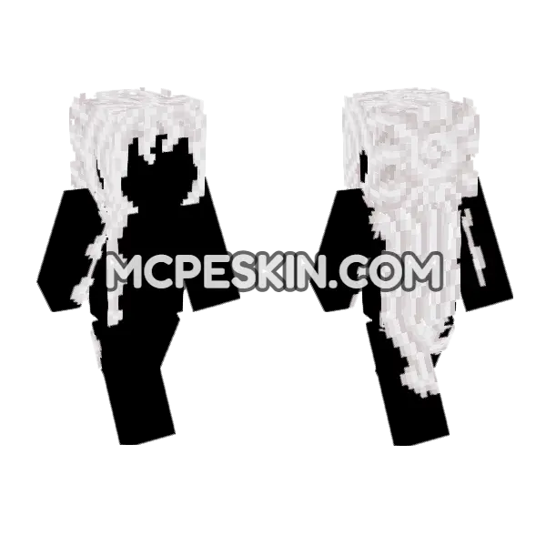 White Floral Pattern, front and back