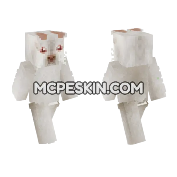 White Fur Creature, front and back