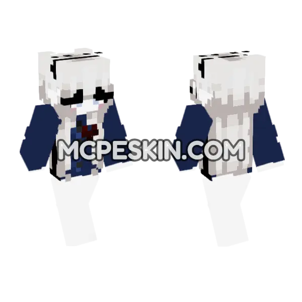 White Hair School Uniform, front and back