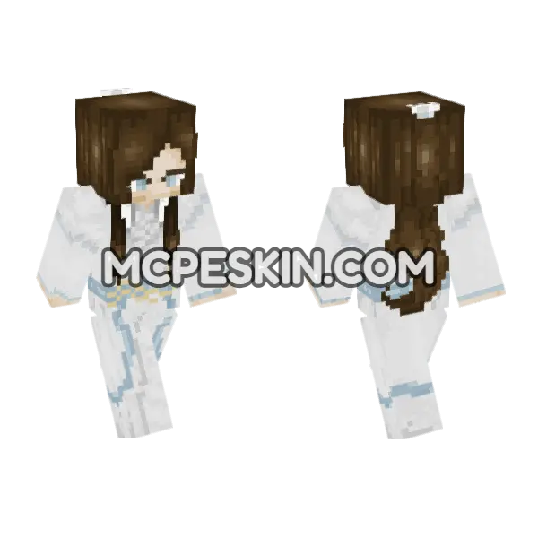 White Kimono Outfit, front and back