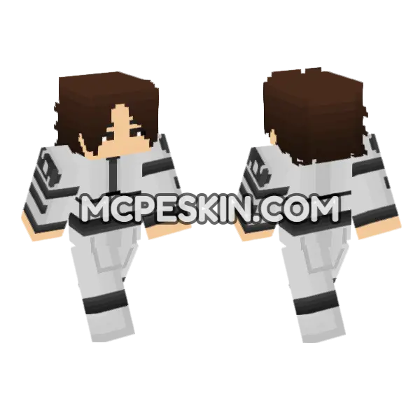 White Lab Coat Minecraft Bedrock skin, front and back