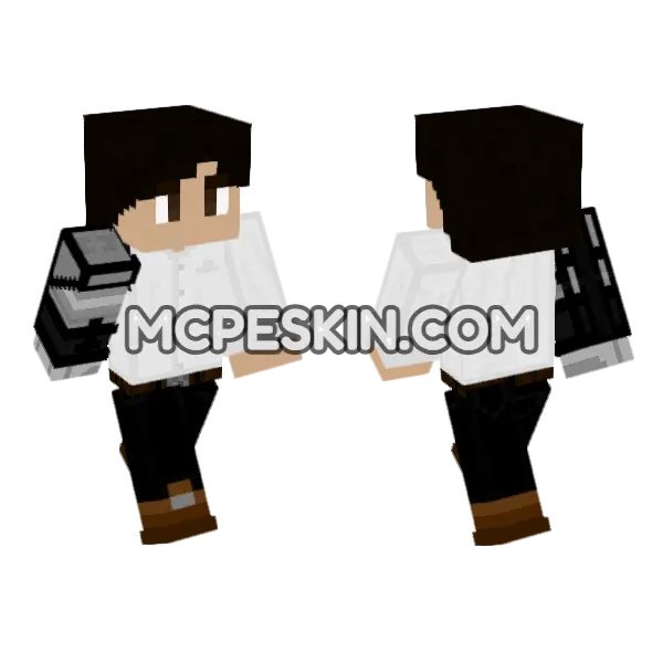 White Shirt and Black Jacket, front and back