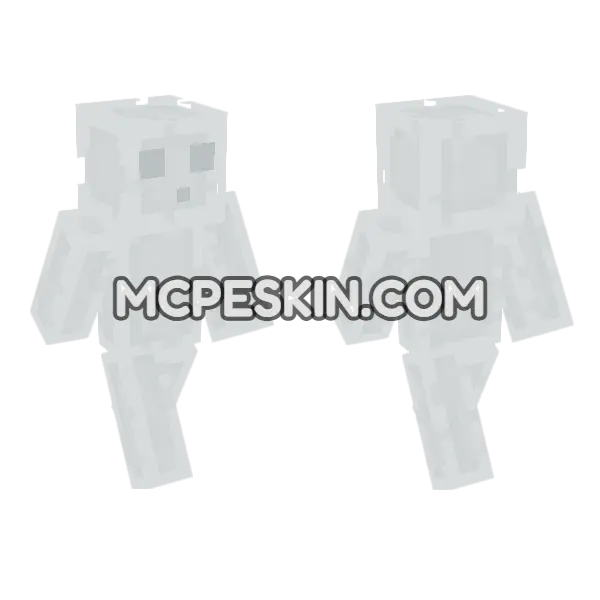 White Slime Minecraft Bedrock skin, front and back