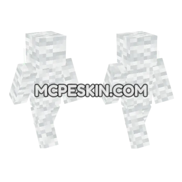 White Wool Skin Minecraft Bedrock skin, front and back