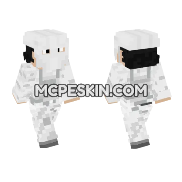 Whiteout New 2 Minecraft Bedrock skin, front and back