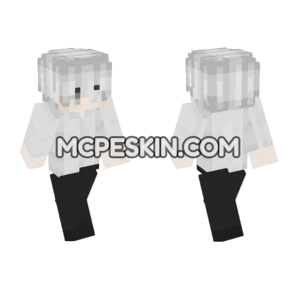 Whiteout Skin 1 Minecraft Bedrock skin, front and back