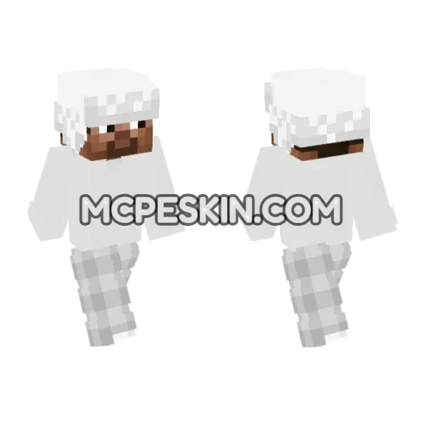 Whiteout Skin 10 Minecraft Bedrock skin, front and back