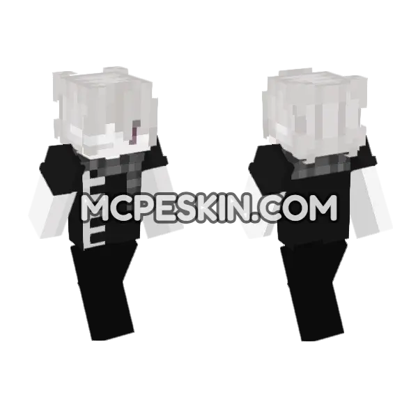 Whiteout Skin 11 Minecraft Bedrock skin, front and back