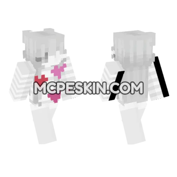 Whiteout Skin 12 Minecraft Bedrock skin, front and back