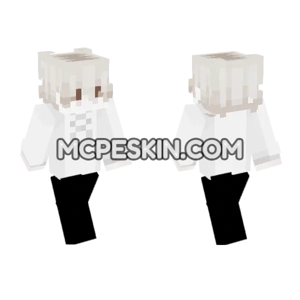 Whiteout Skin 3 Minecraft Bedrock skin, front and back
