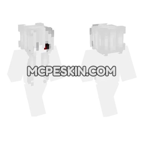 Whiteout Skin 7 Minecraft Bedrock skin, front and back