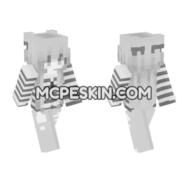 Whiteout Skin 9 Minecraft Bedrock skin, front and back
