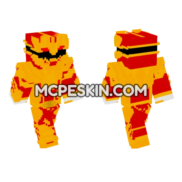 Wild Gozyu Wolf Minecraft Bedrock skin, front and back