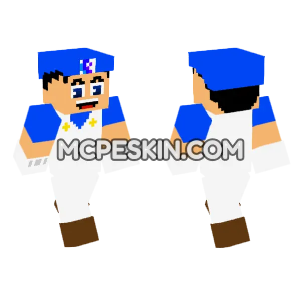 Wild Hero 2 Minecraft Bedrock skin, front and back