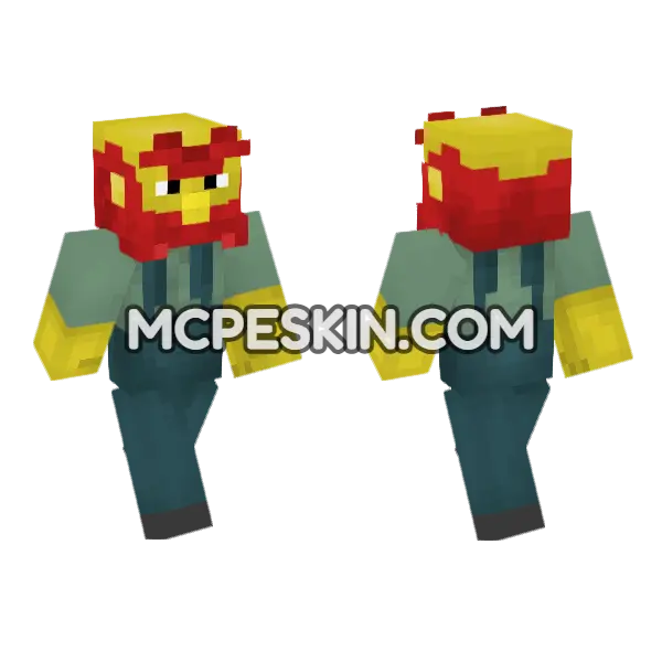 Willy The Clown Minecraft Bedrock skin, front and back