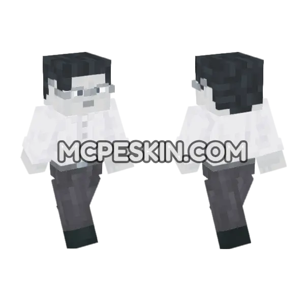 Winston Smith Skin Minecraft Bedrock skin, front and back