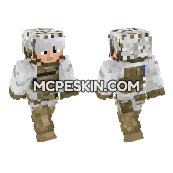 Winter Elements Skin Minecraft Bedrock skin, front and back