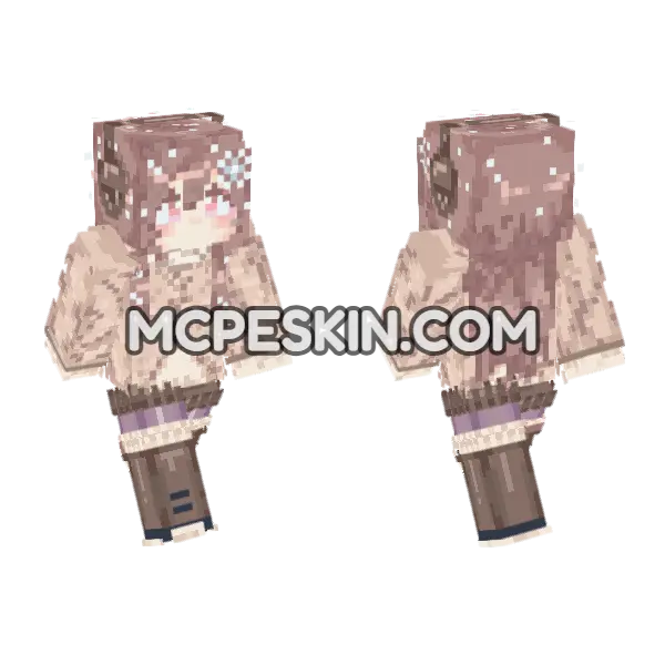 Winter Fluff Outfit, front and back