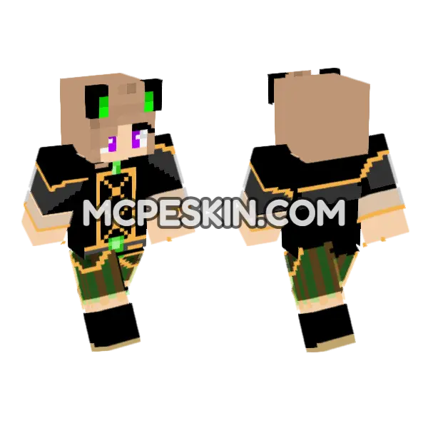 Witch Girl Halloween Entry Minecraft Bedrock skin, front and back