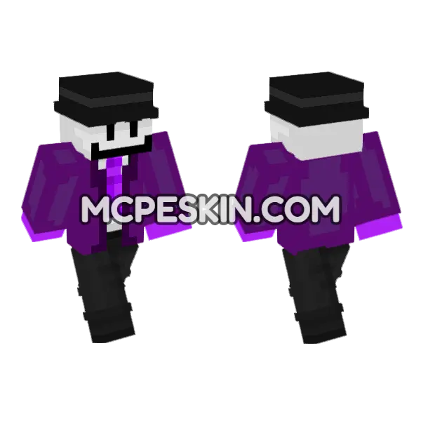 Witch Hat Skin Minecraft Bedrock skin, front and back