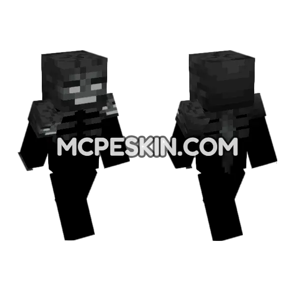 Wither Boss Skin Minecraft Bedrock skin, front and back