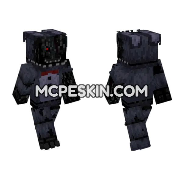 Withered Bonnie Minecraft Bedrock skin, front and back
