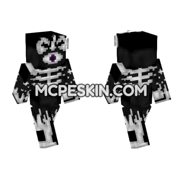 Witness Skin Minecraft Bedrock skin, front and back